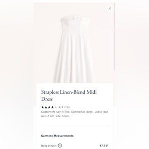 Linen strapless Abercrombie dress